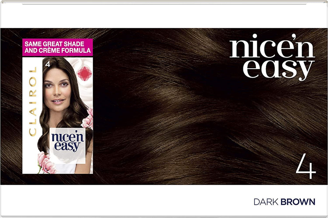 Clairol Nice n Easy Creme Permanent Hair Dye - 4 Dark Brown