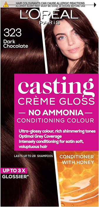 L'Oreal Casting Creme Gloss Semi-Permanent Hair Dye - 323 Dark Chocolate Brown