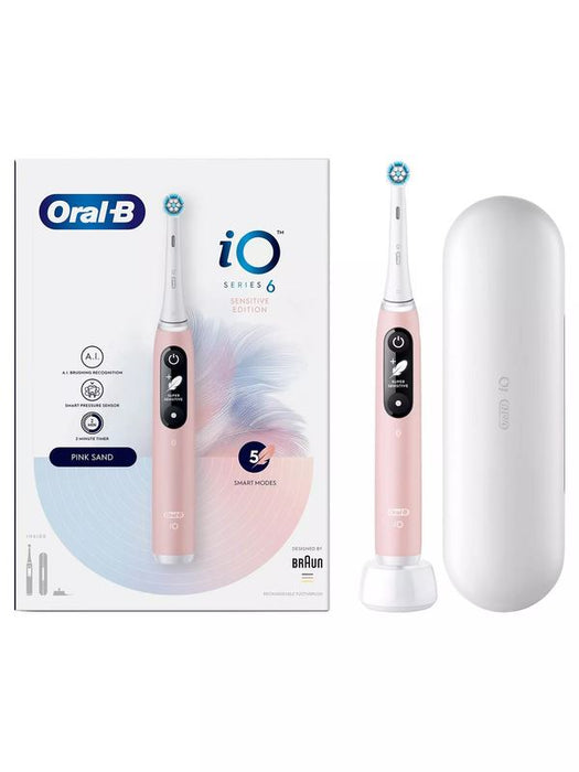 Oral-B iO 6 Ultimate Clean Electric Toothbrush - Pink Sand