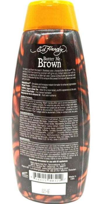 Ed Hardy Butter Me Brown Tanning Lotion DHA Free Bronze Accelerator