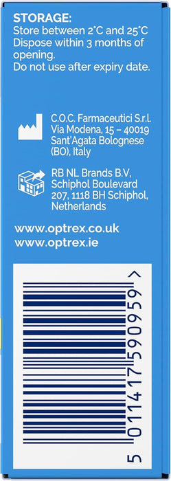 3x Optrex Soothing Eye Drops Preservatives Free For Itchiness