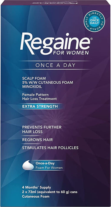 Regaine For Women Once a Day Scalp Foam Hair Regrowth 1 x 73ml (2 Month Supply)
