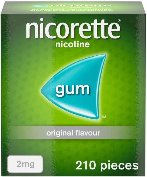 Nicorette Original 2mg Gum Nicotine 210 Pieces - Stop Smoking Aid