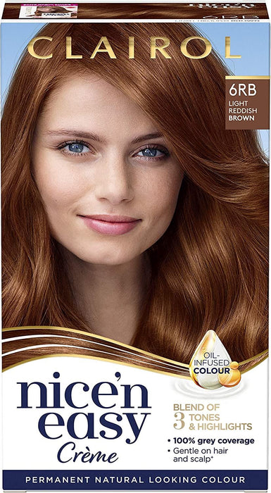 Clairol Nice n Easy Permanent Hair Dye Light Reddish Brown 6RB