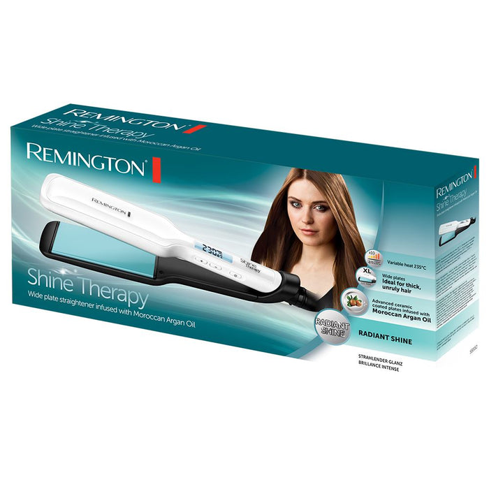 Remington S8550 Wide Plate Hair Straightener Shine Therapy 10 Settings