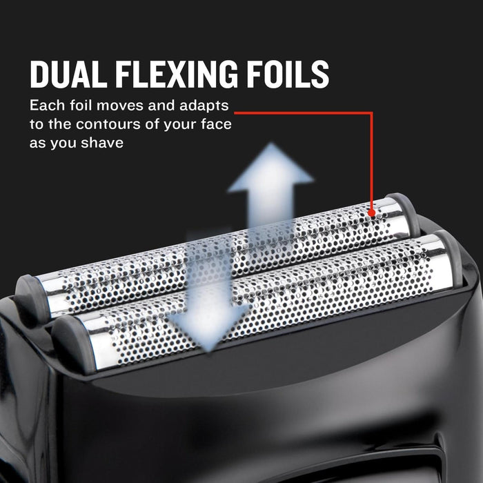 Remington Foil Shaver F1000 Dual Flex Foils, Pop-Up Trimmer, USB-C Charge