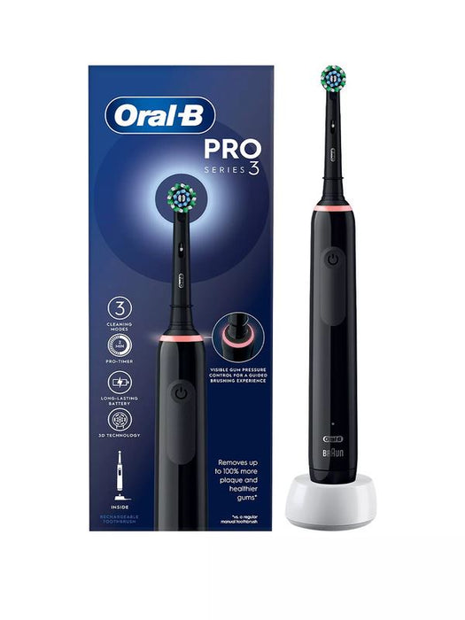 Oral-B Pro 3 Cross Action 3000 Electric Toothbrush - Black