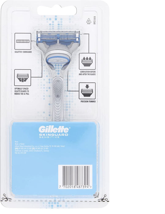 Gillette SkinGuard Mens Razor For Sensitive Skin With Precision Trimmer