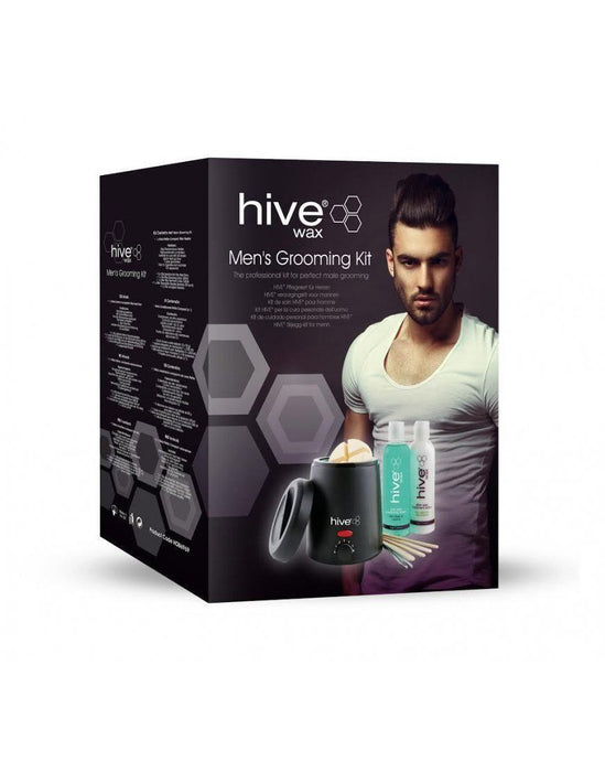 Hive Of Beauty Mens Grooming Waxing Kit - Heater Lotions & Spatulas