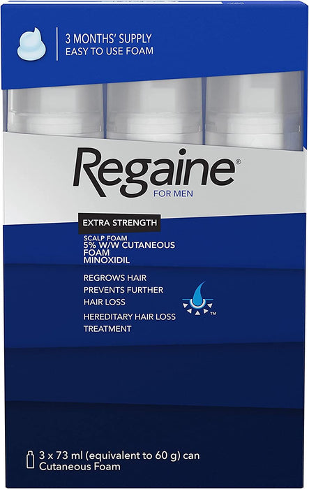 Regaine For Men Hair Growth Scalp Foam - 3 x 73ml Hair Loss Treatment