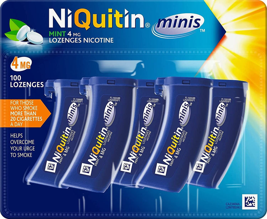 Niquitin Minis 4mg Mint Lozenges Pack of 100 - Stop Smoking Aid