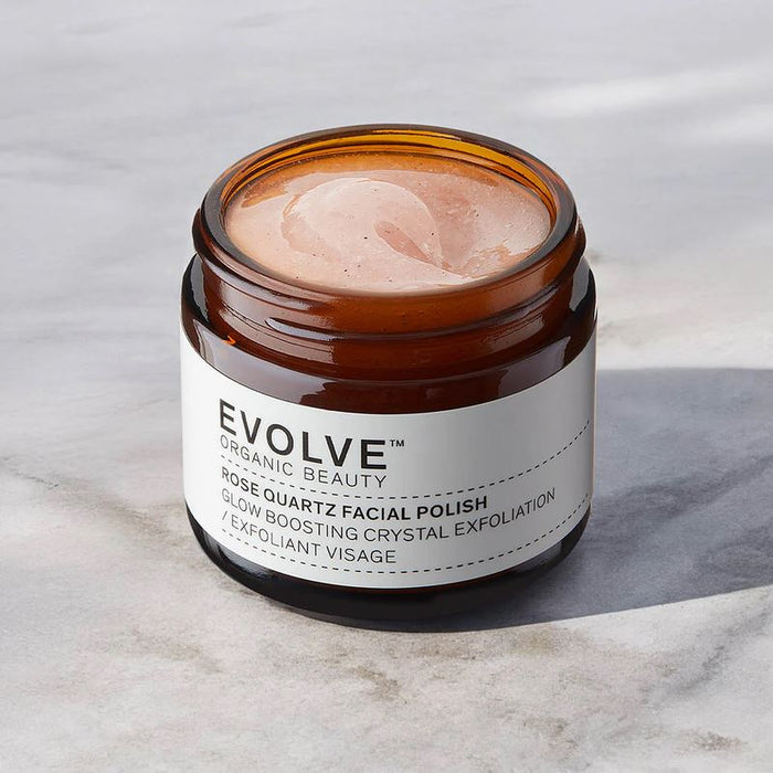 Evolve Beauty Organic Rose Quartz Facial Polish - Rosehip & Rose 120ml