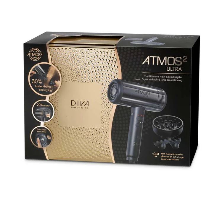 Diva Pro Atmos II Ultra Hair Dryer High Speed Ultra Ionic