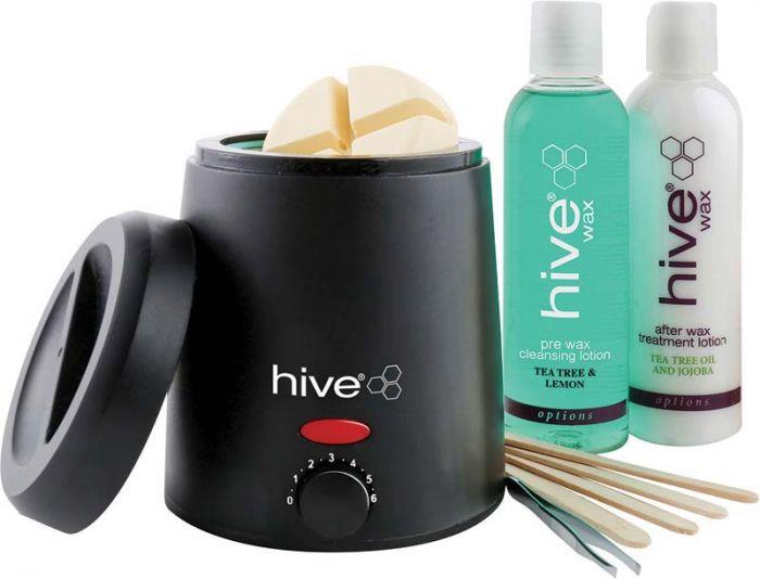 Hive Of Beauty Mens Grooming Waxing Kit - Heater Lotions & Spatulas