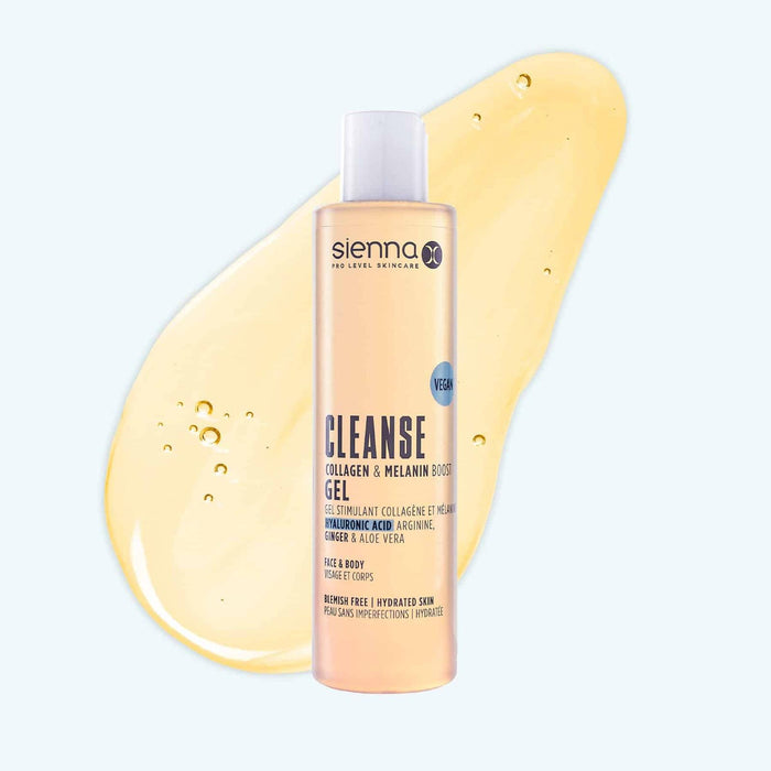 Sienna X Cleanse Collagen & Melanin Boosting Gel Wash Vegan Body Cleanser
