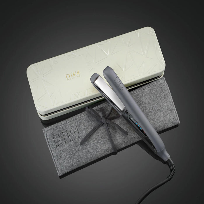 Diva Pro Precious Metals Touch Hair Straightener Instant Heat Up - Titanium