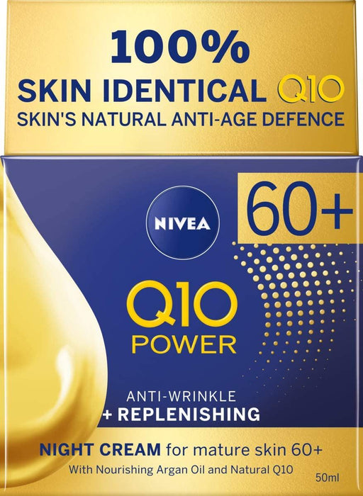 Nivea Q10 Power 60+ Skin Anti-Wrinkle & Replenishing Night Cream - 50 ml