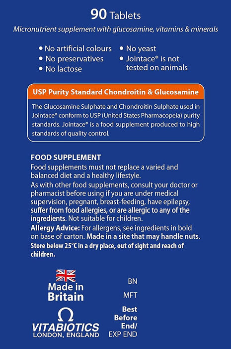 VITABIOTICS JOINTACE CHON & GLUC - 90 TABLETS 3for2