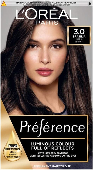 L'oreal Preference Permanent Hair Dye Colour Brazilian 3 Dark-Brown
