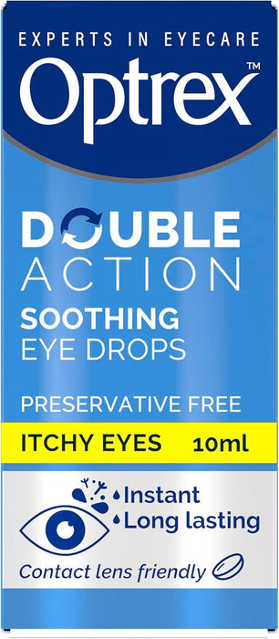 3x Optrex Soothing Eye Drops Preservatives Free For Itchiness
