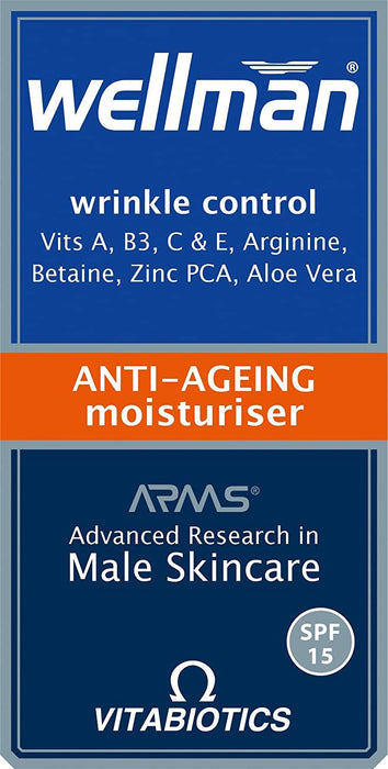 VITABIOTICS WELLMAN SKIN ANTI-AGEING MOISTURISER 50 ML 3for2