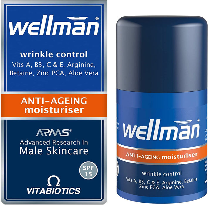 VITABIOTICS WELLMAN SKIN ANTI-AGEING MOISTURISER 50 ML 3for2