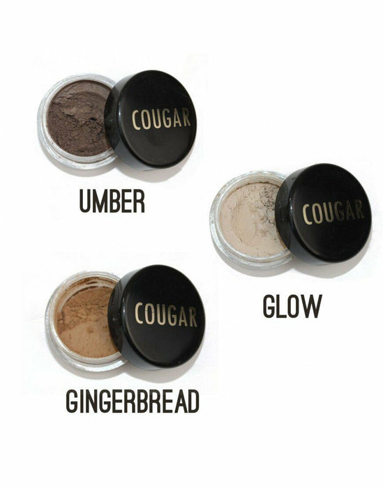 Cougar 3D Eye Shadow Tinting 4Pc Brow Kit With Brush Pure Mineral *SALE*