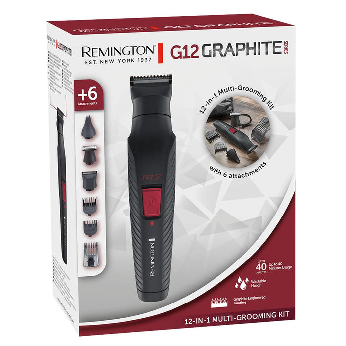 Remington PG2120 Hair Grooming Kit G12 – Graphite Blades, 12-in-1 Trimmer