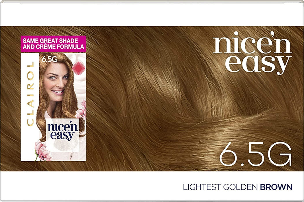 Clairol Nice n Easy Permanent Hair Dye Lightest Golden Brown 6.5G