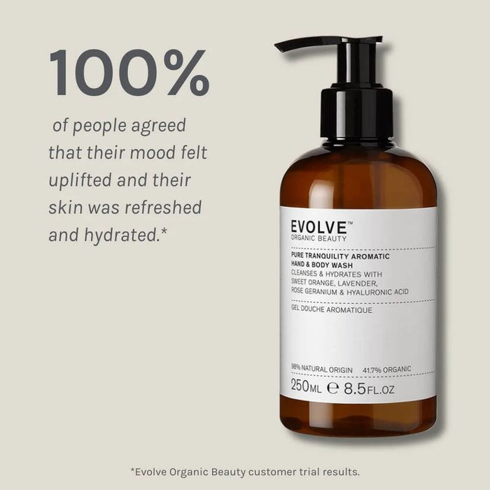 Evolve Beauty Organic Pure Tranquility Hand & Body Wash Cleanser 250ml