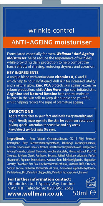 VITABIOTICS WELLMAN SKIN ANTI-AGEING MOISTURISER 50 ML 3for2