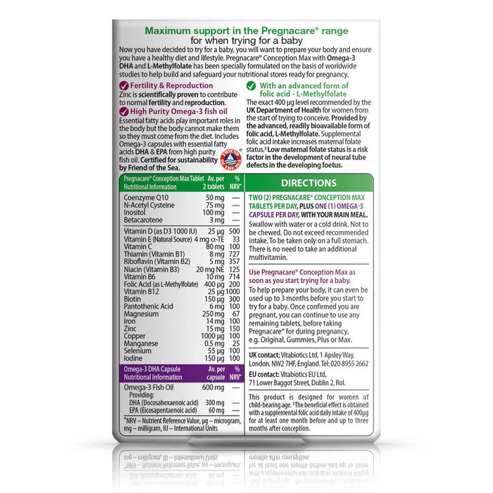 Vitabiotics Pregnacare Conception Max