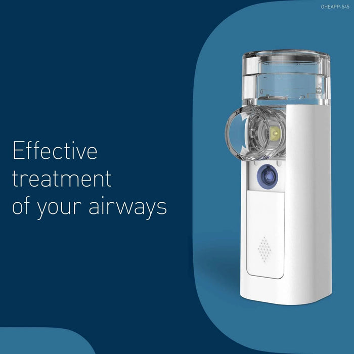 Omron Mini Air 360+ Portable Mesh Nebuliser - USB Rechargeable, Quiet & Compact