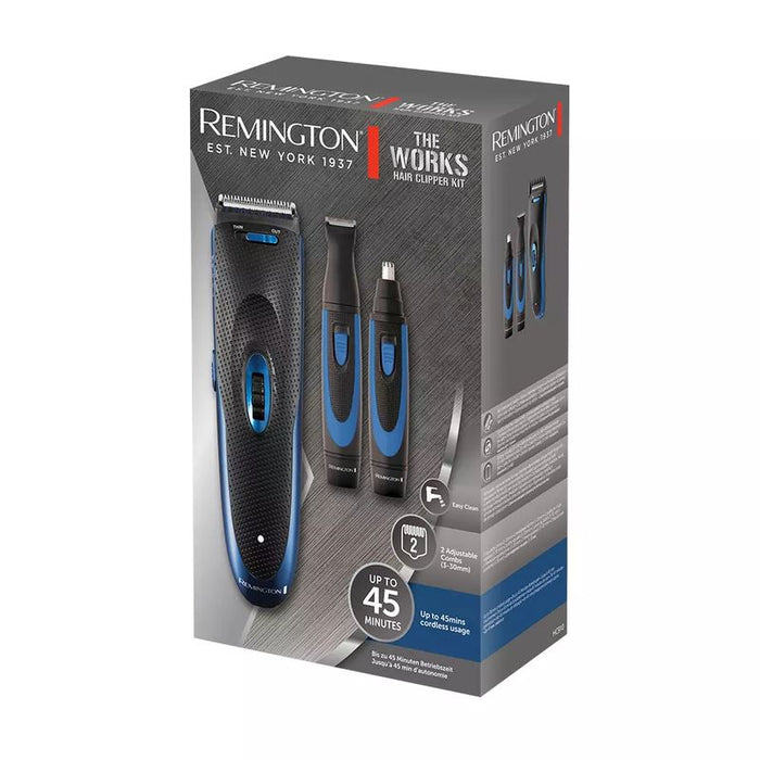 Remington The Works Hair Clipper Kit Nose and Ear Hair Trimmer