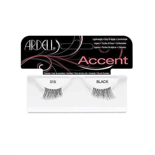 Ardell Accent 315 Black Easy To Apply Full False Eye Lashes