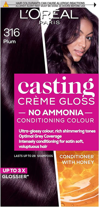 L'Oreal Casting Creme Gloss Semi-Permanent Hair Colour Dye - 316 Plum