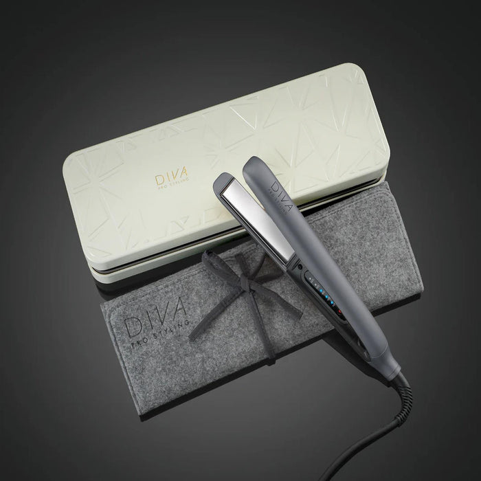 Diva Pro Precious Metals Touch Hair Straightener Instant Heat Up - Titanium