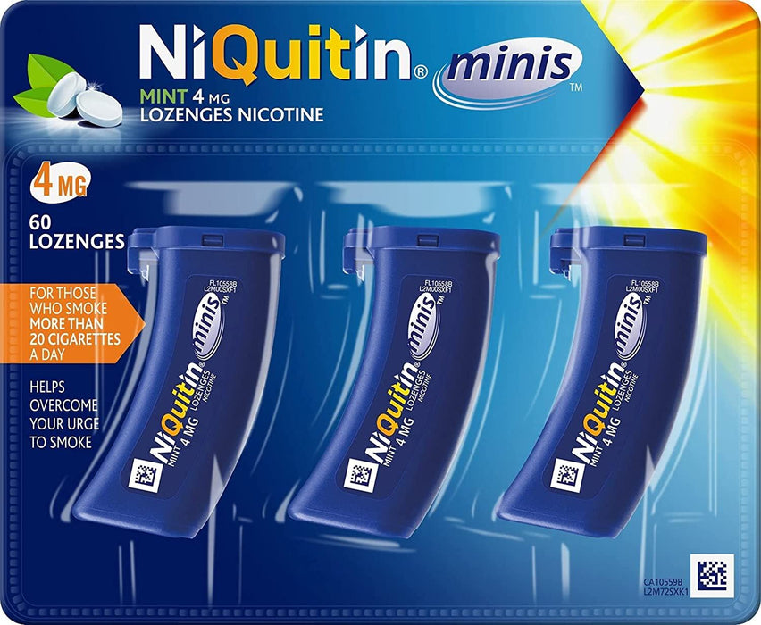 Niquitin Minis Lozenges 4mg Mint Pack Of 60 - Stop Smoking Aid