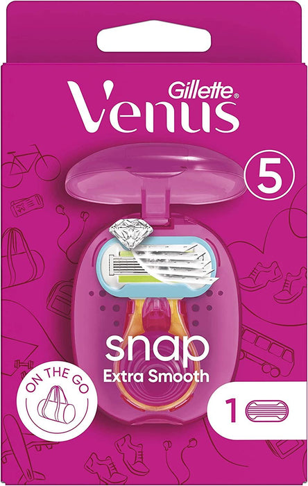 Gillette Venus Extra Smooth Snap Women's Razor + 1 Replacement Blade Refill