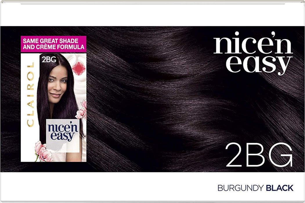 Clairol Nice n Easy Creme Permanent Hair Dye - Burgundy Black 2BG