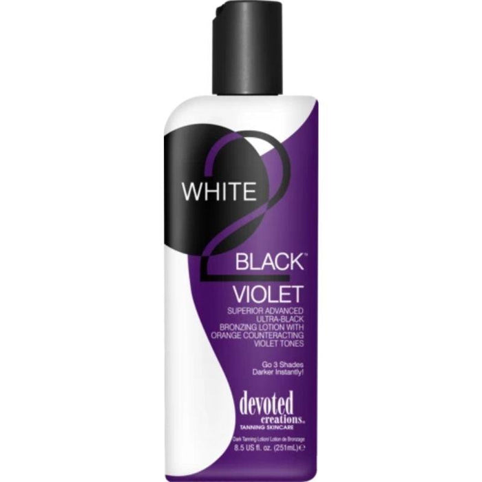 Devoted Creations White 2 Black Violet Skin Tanning Dark Bronzer Lotion - 260ml