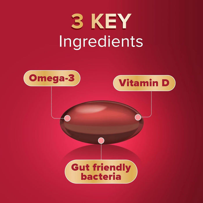 Seven Seas Omega-3 & Gut Friendly Bacteria – Heart Brain & Immunity 30 Caps