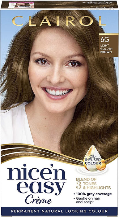 Clairol Nice n Easy Permanent Hair Dye Golden Brown 6G