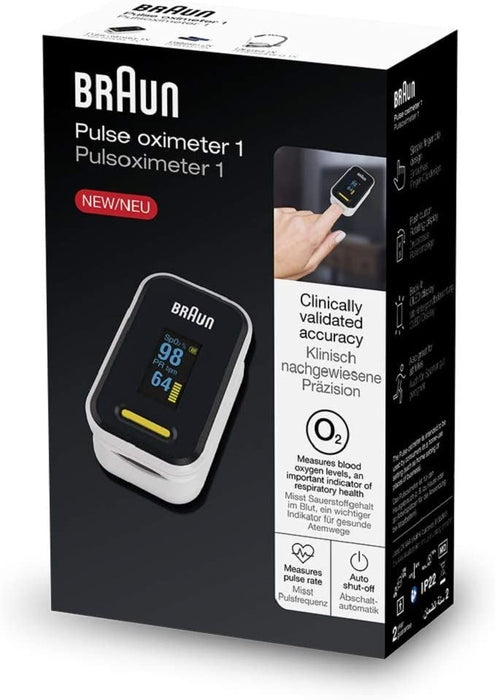 Braun Fingertip Pulse Oximeter Blood Oxygen Monitor