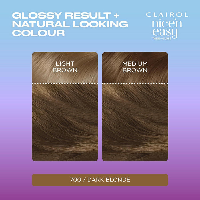 Clairol Nice’n Easy Tone + Gloss 700/91 Dark Blonde Hair Colour Glossy Shine