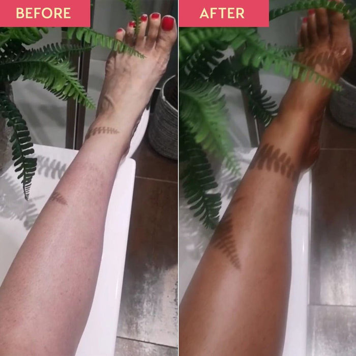 He-Shi Self Tanning Mousse Dark Instant Streak Free Face Body Fake Tan - 150ml