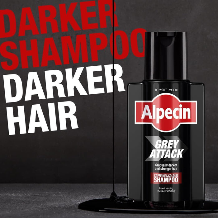 Alpecin Grey Attack Caffeine & Colour Shampoo – Gradually Darker 200ml x 3