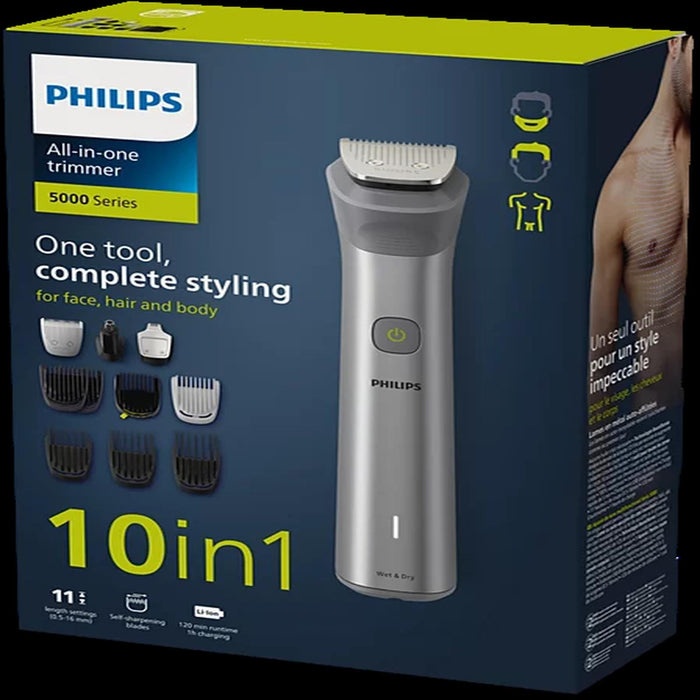 Philips MG5920/15 Series 5000 Hair Trimmer 10-in-1 Face Head & Body Kit