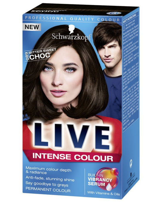 Schwarzkopf LIVE Intense Pro Permanent Hair Colour Dyem - Full Range