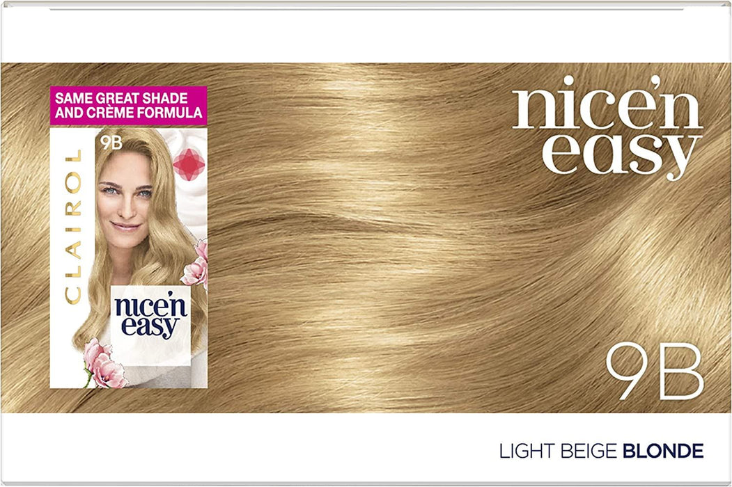 Clairol Nice n Easy Permanent Hair Dye Light Beige Blonde 9B